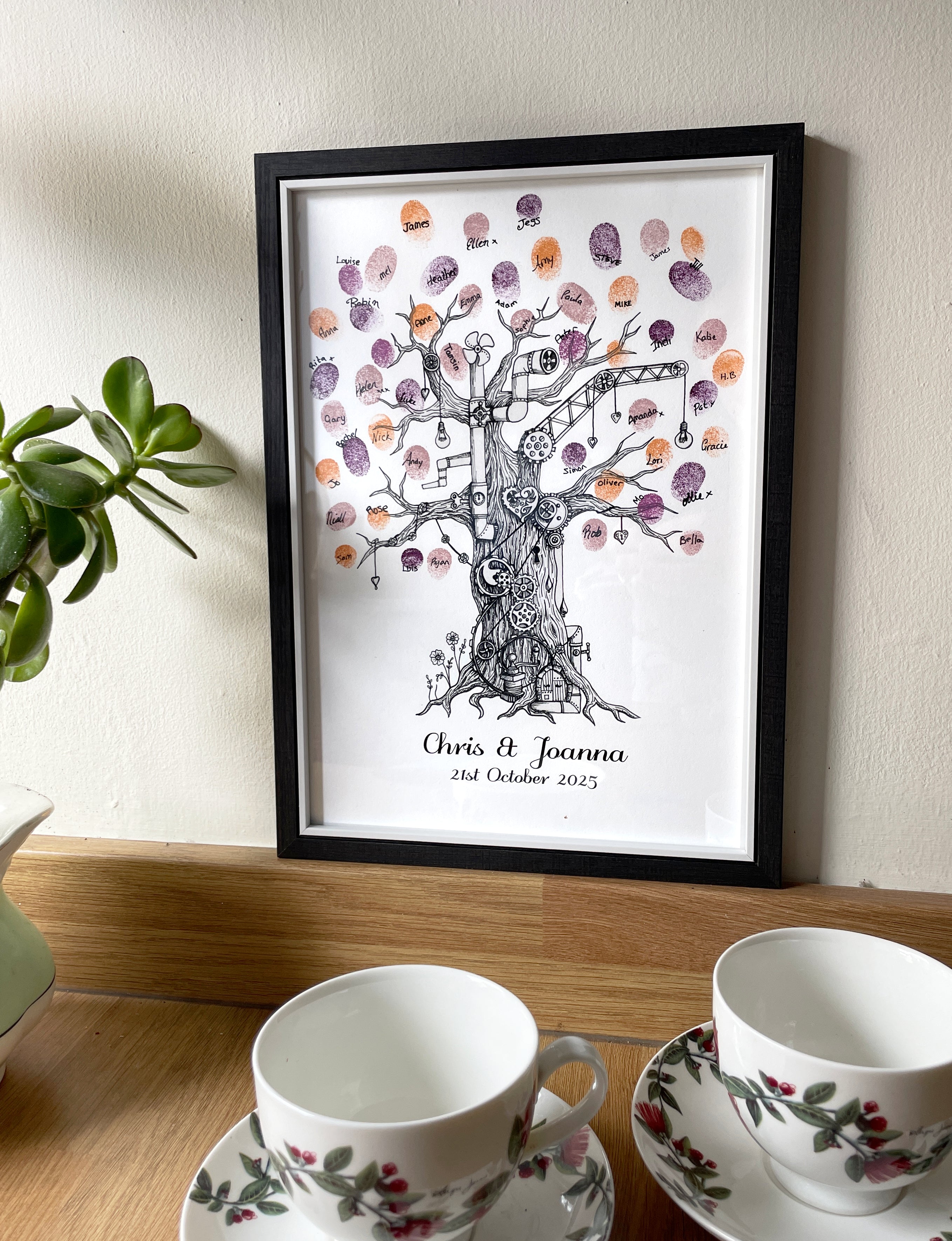 steampunk guest book tree