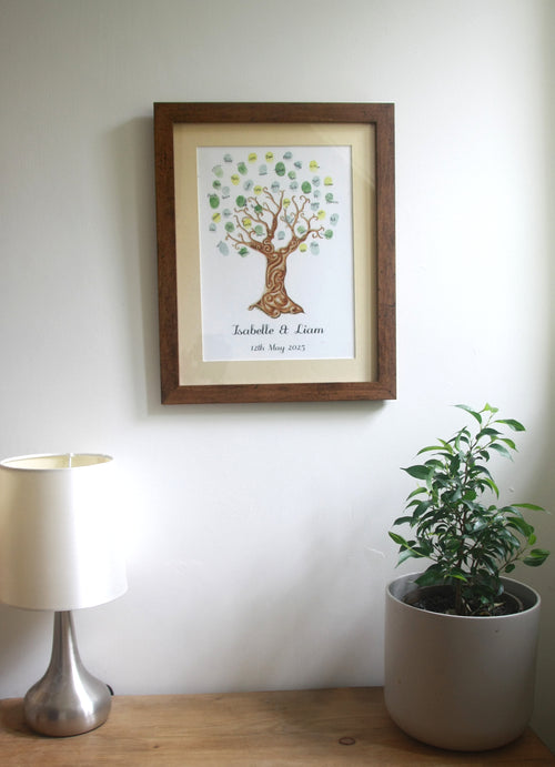 Celtic pattern guestbook tree - wood