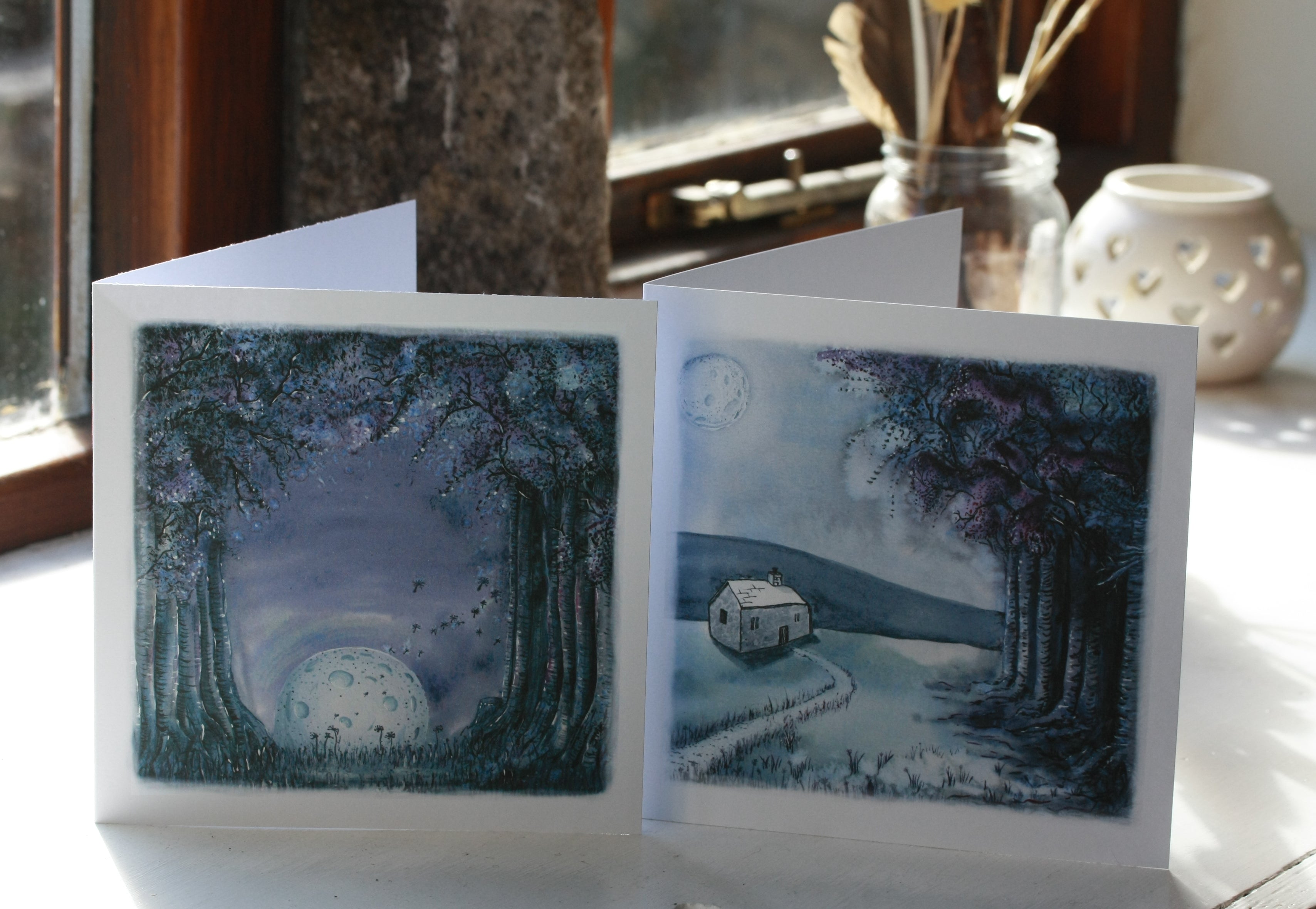 Magical lands: 4 greetings cards
