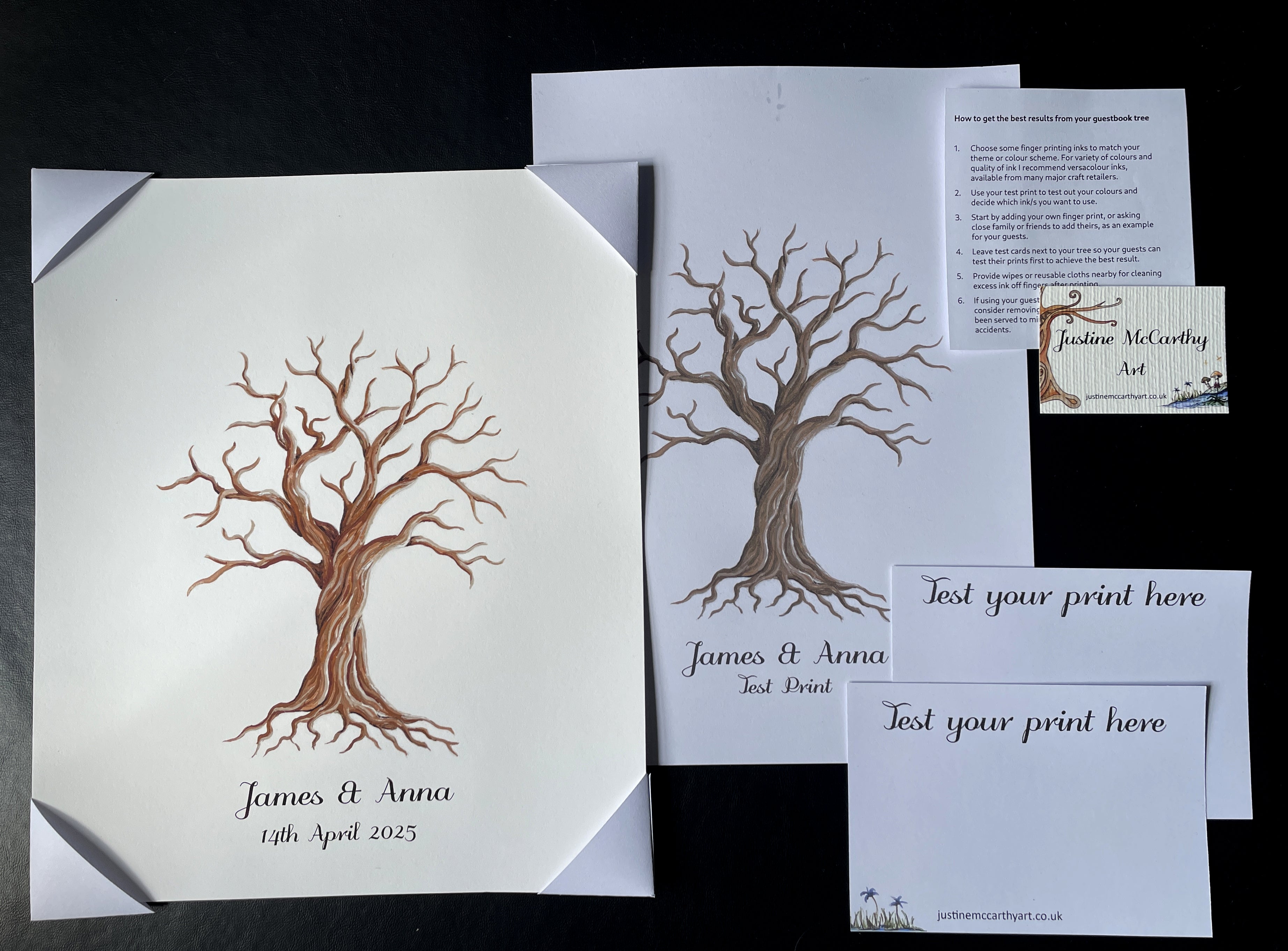 Rainbow tree thank you/guest book