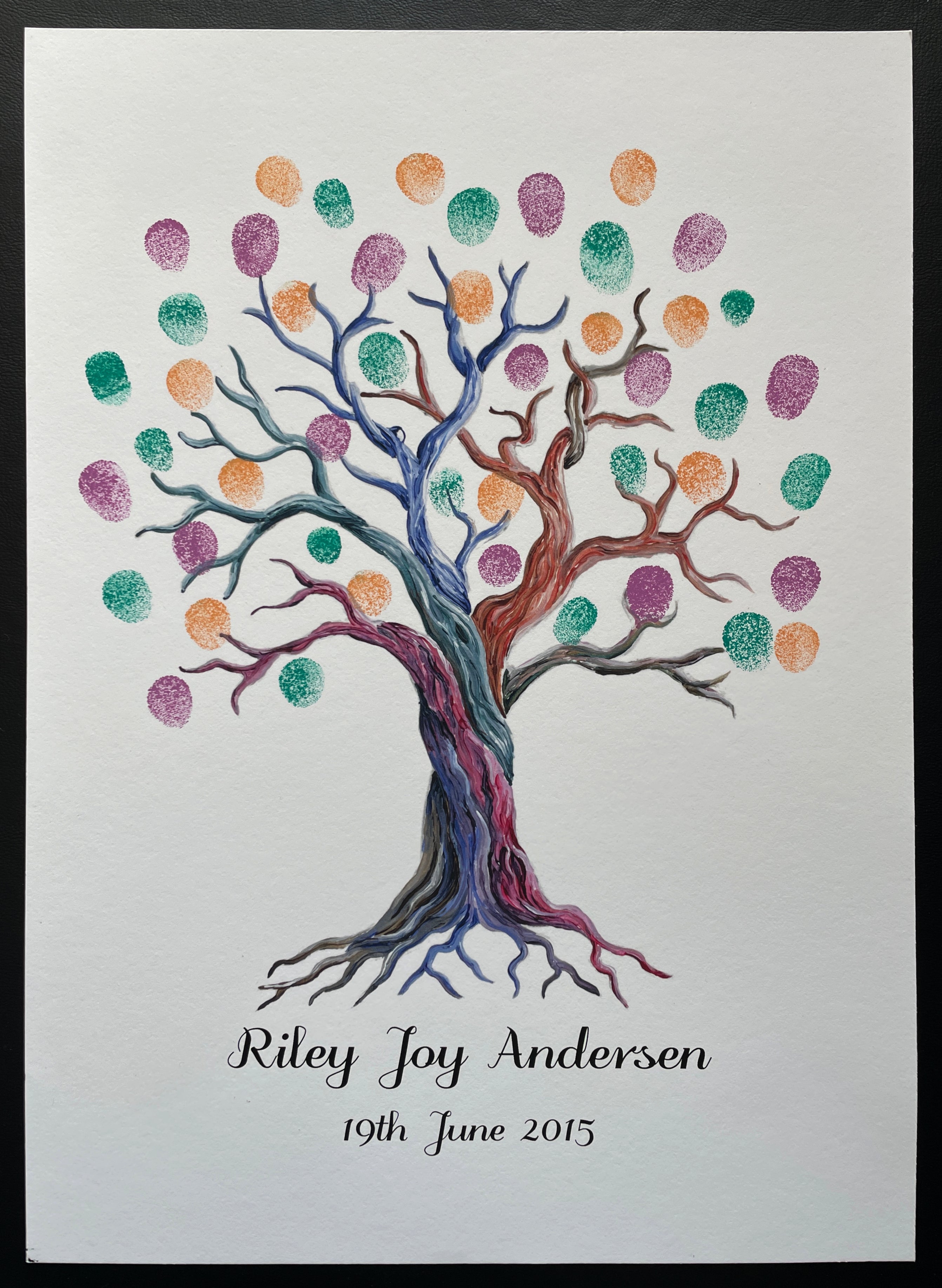 Rainbow tree thank you/guest book