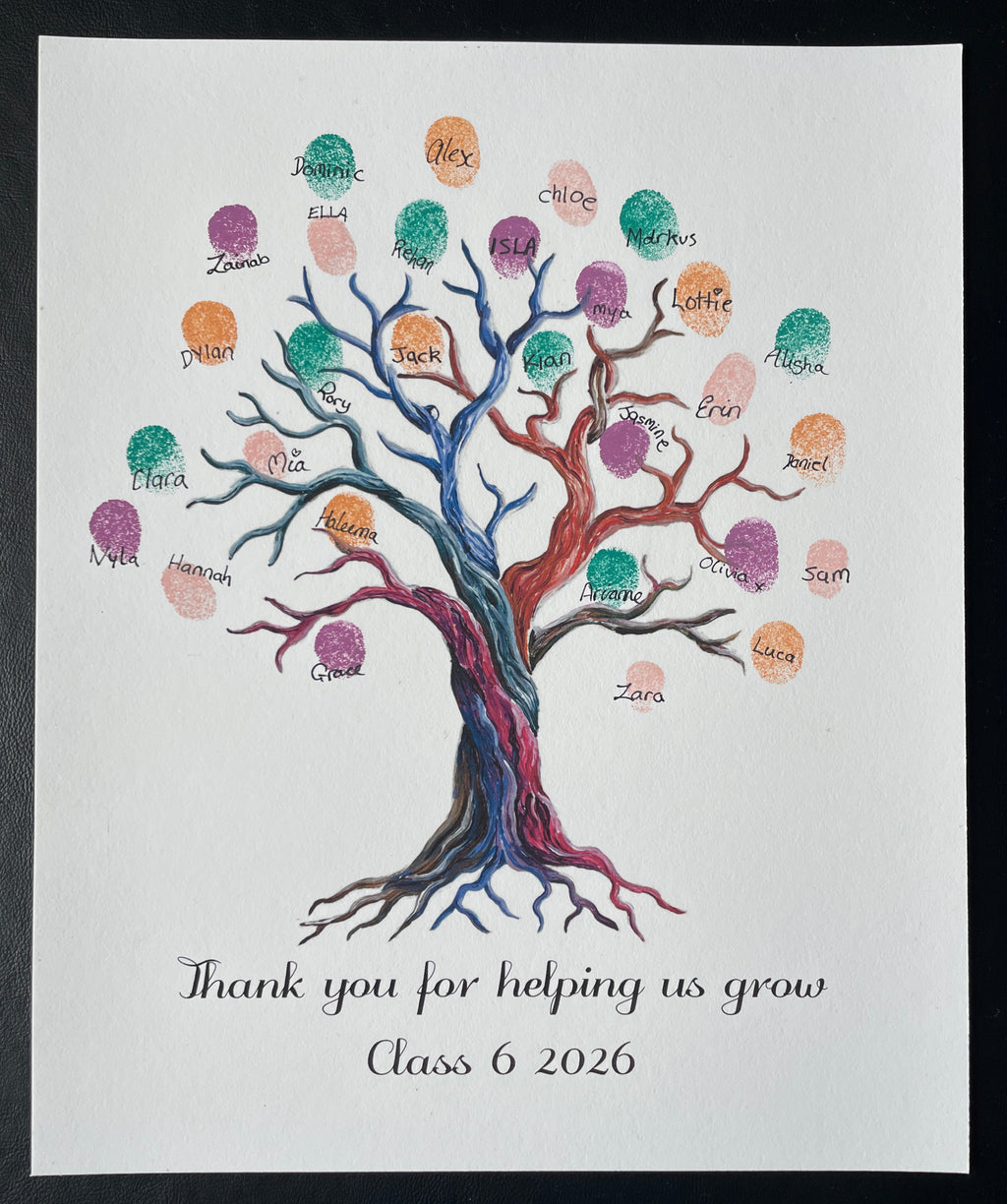 Rainbow tree thank you/guest book